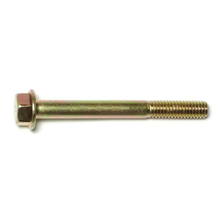 Midwest Fastener Grade 8, 5/16"-18 Flange Bolt, Zinc Plated Steel, 3 in L, 4 PK 74632